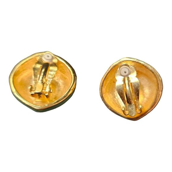 Vintage Funky Joan Rivers Heart Clip-On Earrings - Picture 3 of 8